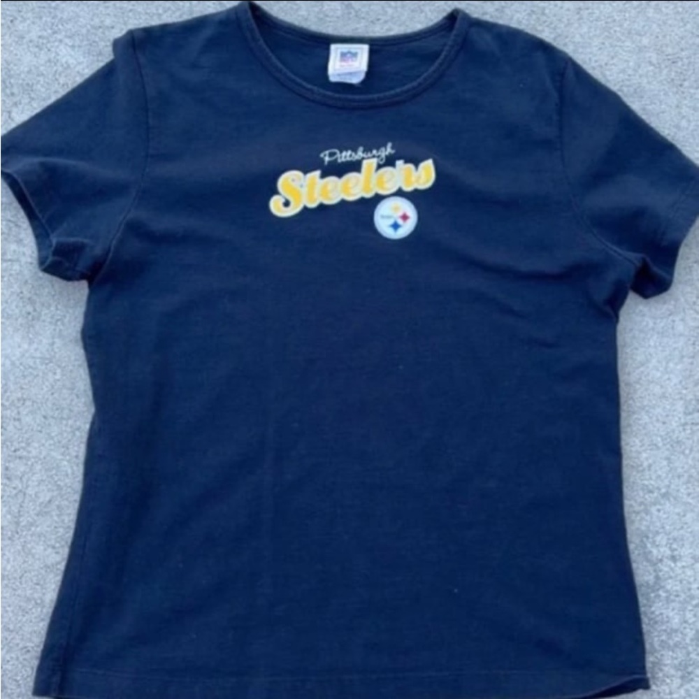 Steelers XL fitted black T-shirt tee top shirt NFL